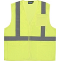 S362P ANSI Class 2 Hi-Viz Lime Mesh Economy Vest w/ Pockets (4X-Large)